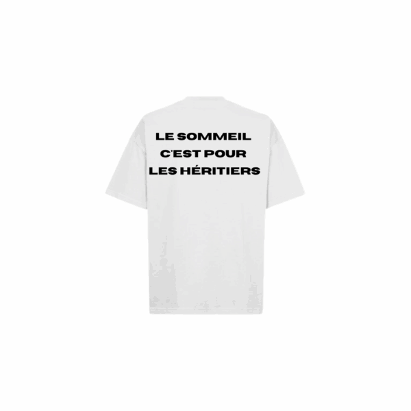 Cryptobillionaire - T-shirt Oversize Blanc - Le sommeil c'est pour les heritiers